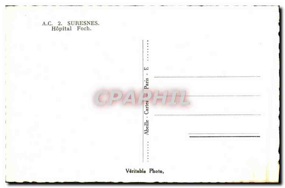 CPM Suresnes Hopital Foch — Rückseite