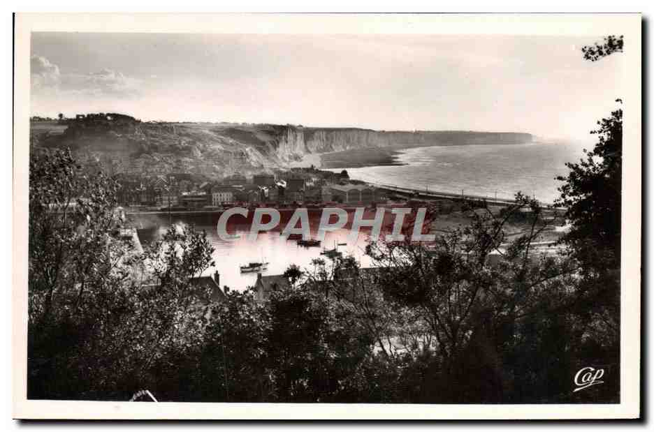 CPM Fecamp Vue sur Le Port Et Les Falaises