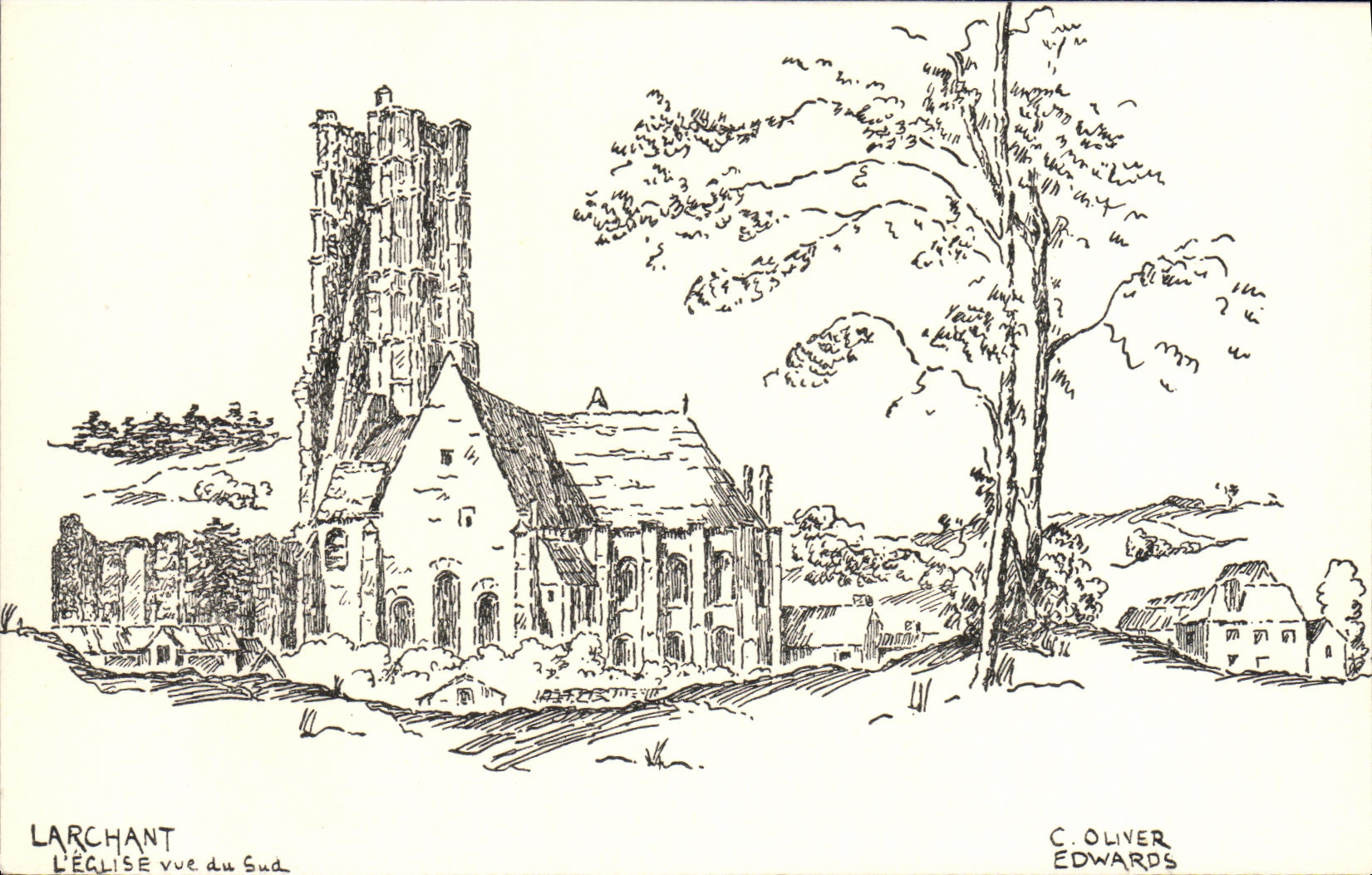 CPA Larchant L'Eglise Vue Du Sud