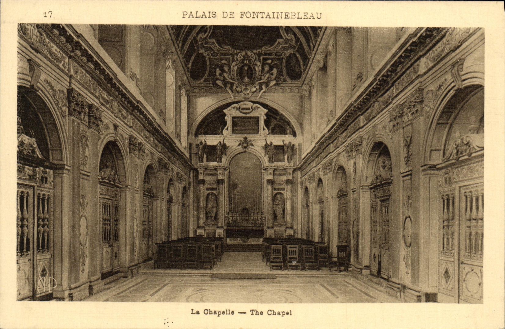Schloss Fontainebleau — Die Kapelle — Verlag E. Papeghin, Paris