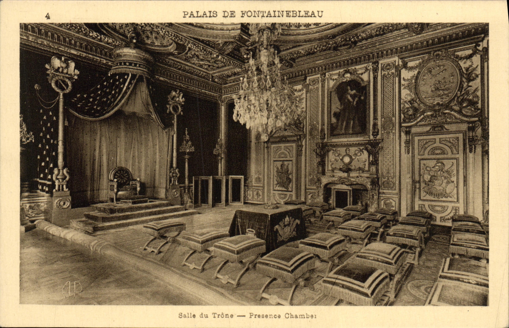 Palacio de Fontainebleau — Sala del Trono — Presencia Habitación