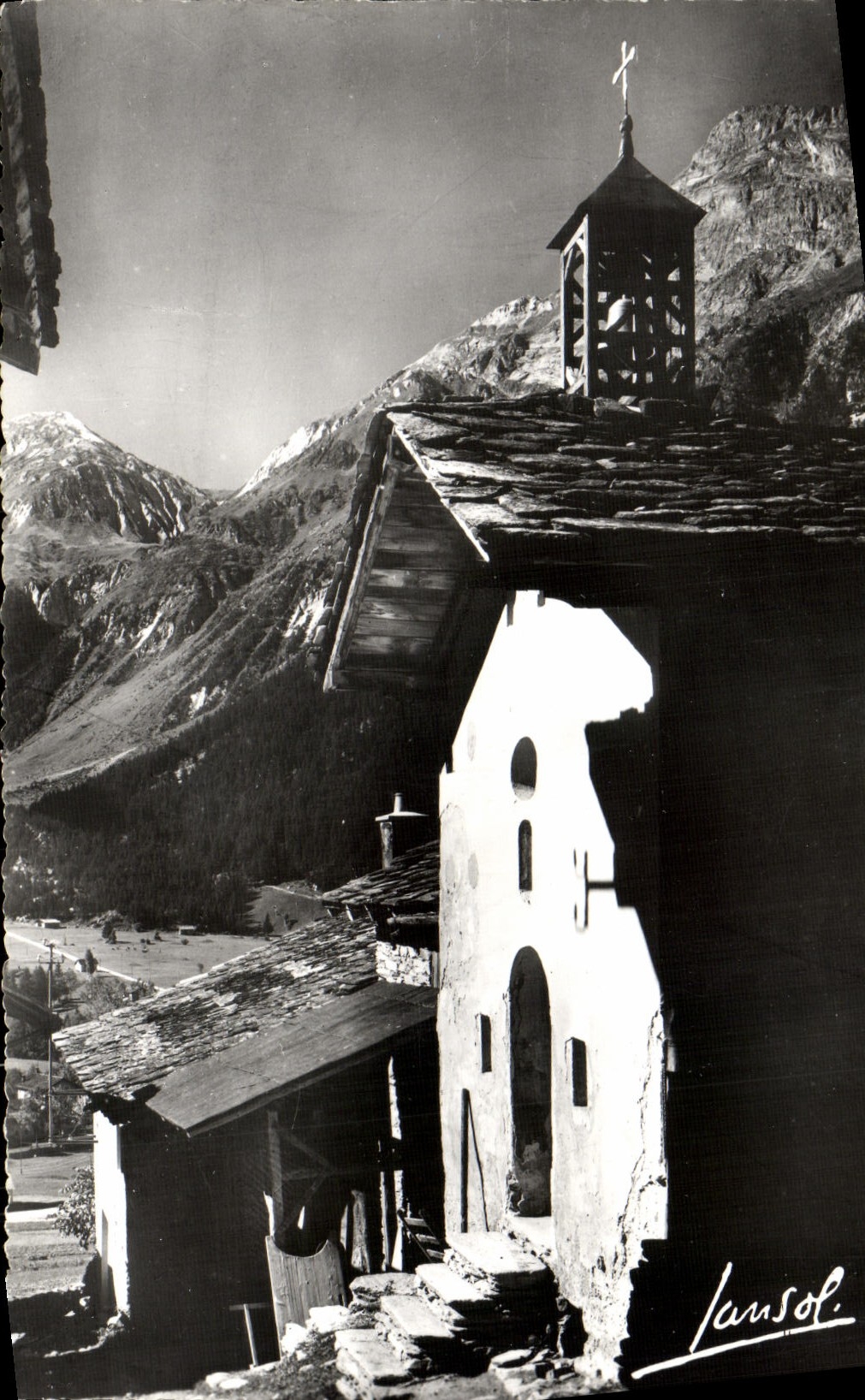 CPM Pralognan La Vanoise La Chapelle Des Bieux et le petit mont blanc