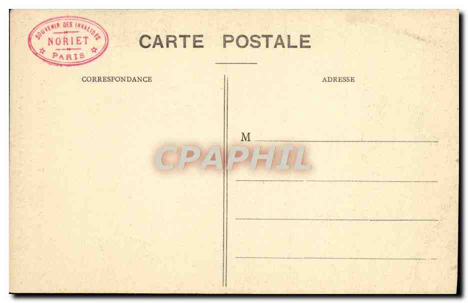 CPA Paris Hotel Des Invalides Tombeau De Napoleon — Rückseite
