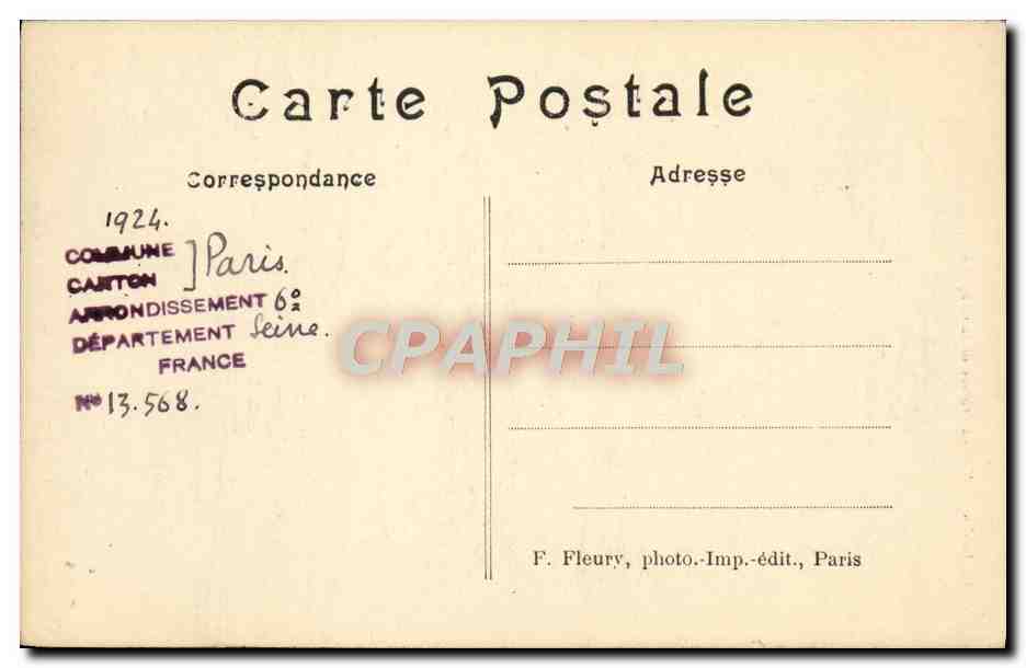 CPA Le Jardin Vue Exterieure De La Chapelle Paris — Rückseite