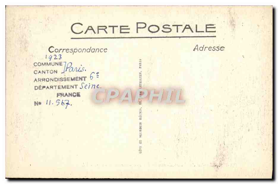 CPA Paris Jardin Du Luxembourg La Fontaine De Medicis — Verso