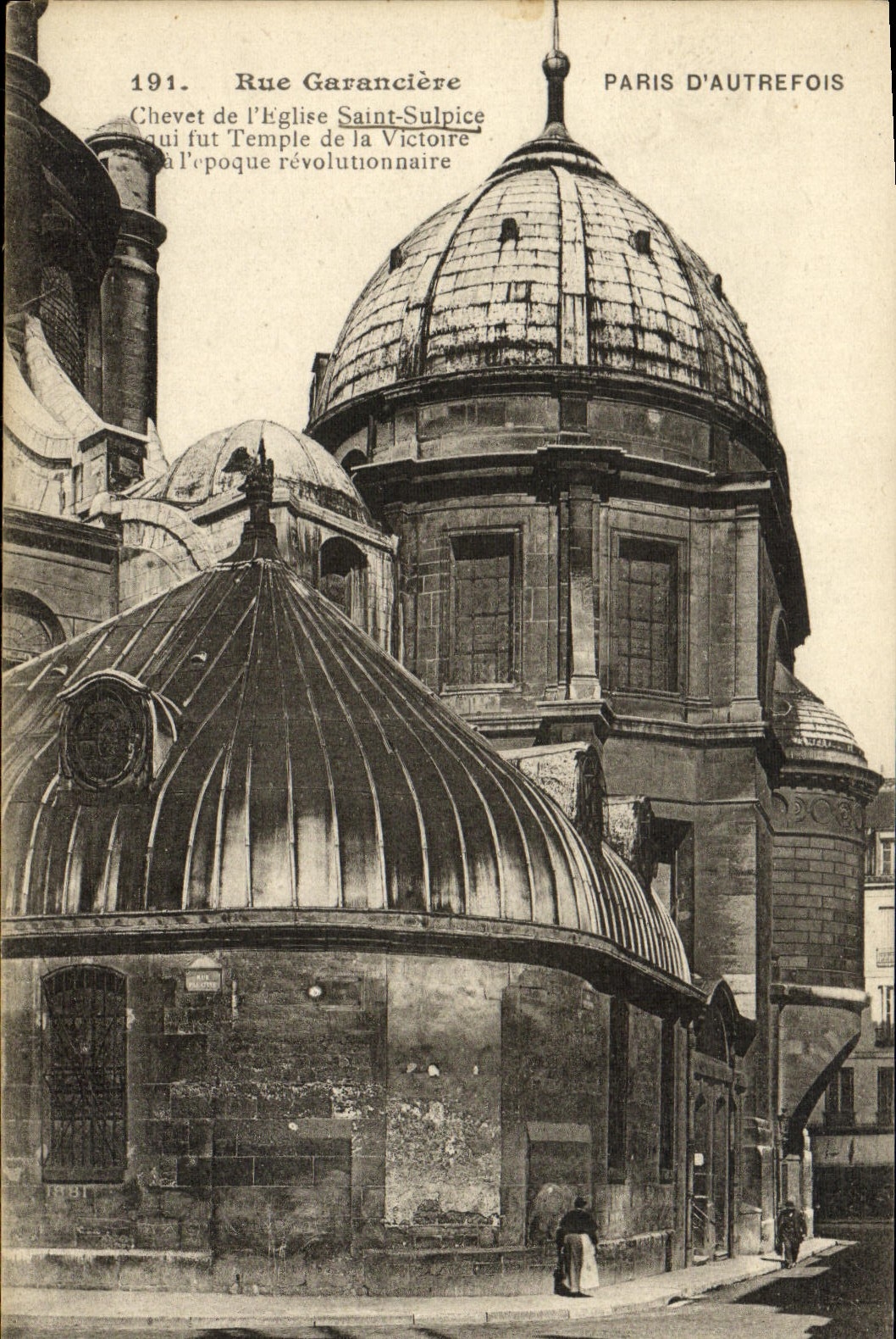 CPA Paris D'autrefois Rue Garanciere Chevet de l'eglise Saint sulpice