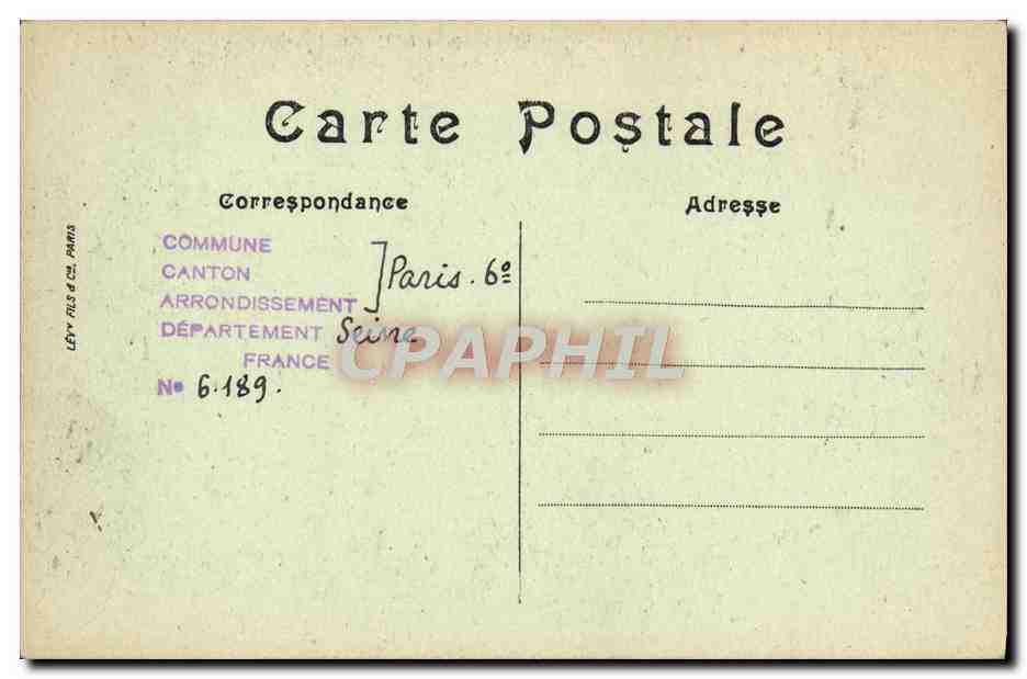 CPA Paris La Faculte De Medecine — Rückseite