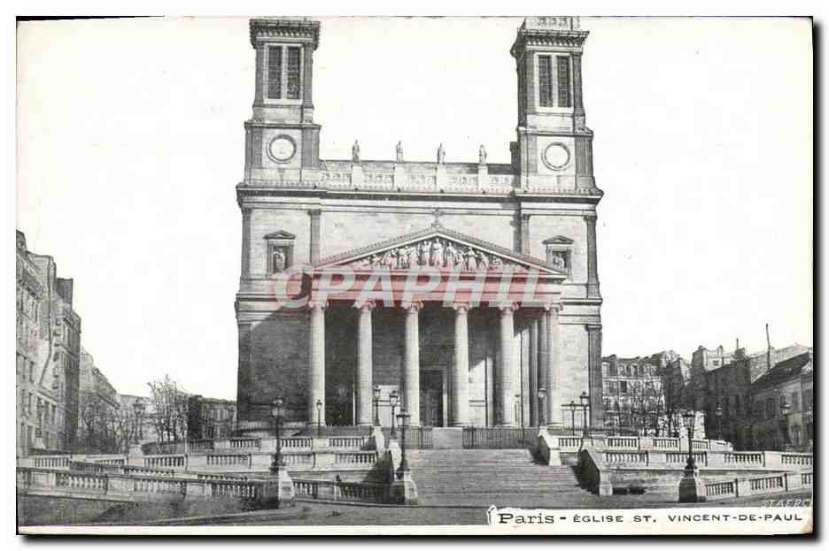 CPA Paris Eglise St Vincent De Paul