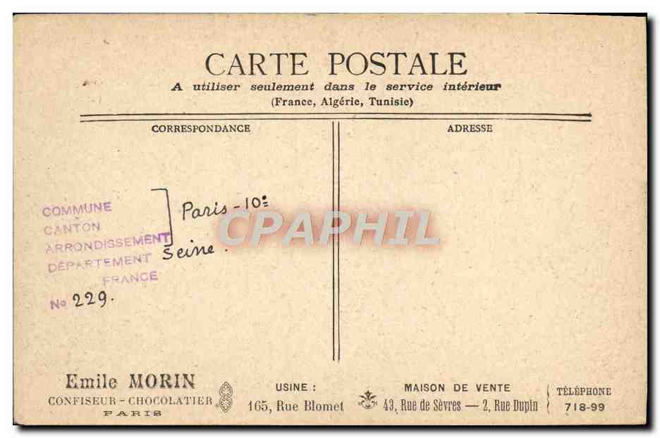 CPA Paris Eglise St Vincent De Paul — Rückseite