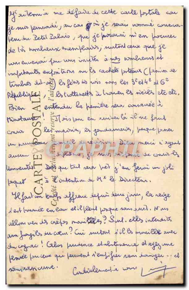 CPA Paris Le Petit Palais Aux Champs Elysees — Verso