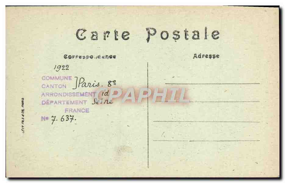 CPA Paris L'Eglise Saint Augustin — Verso