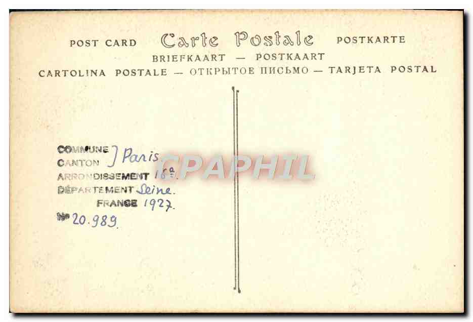 CPA Paris Eglise Saint Pierre De Chaillot — Rückseite