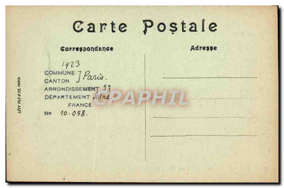 CPA Paris Le Lycee Henri IV — Rückseite