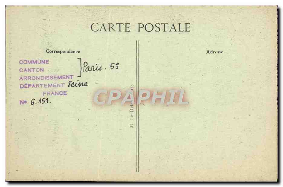 CPA Paris Saint Severin Le Palmarium La Colonne Torse — Rückseite