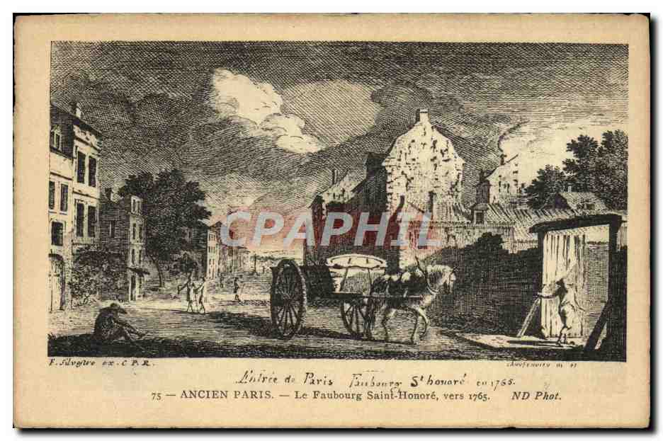 CPA Paris Le Faubourg Saint Honore en 1765