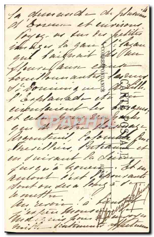 CPA Inondations De Paris La Rue De Lille — Rückseite