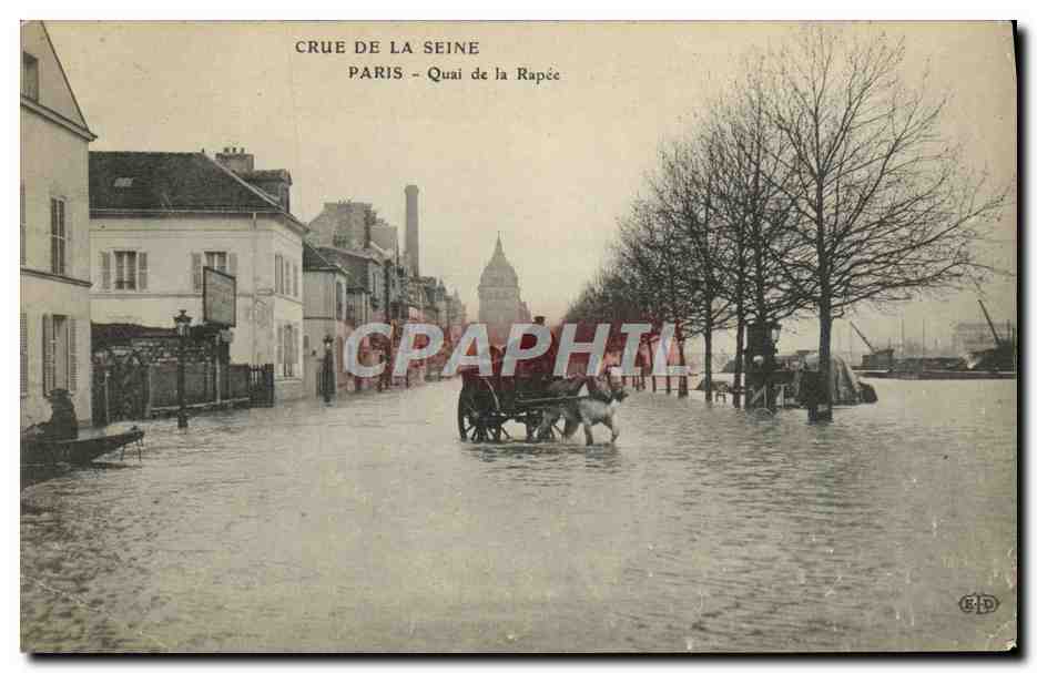 CPA Crue De La Seine Paris Quai De La Rapee