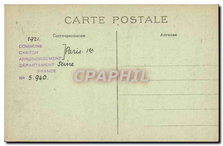 CPA Paris Eglise St Eustache Vierge De Pigalle  — Rückseite