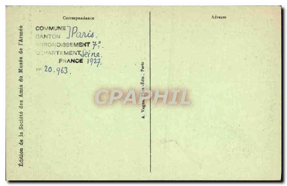 CPA Paris Hotel Des Invalides L'Eglise Des Soldats — Rückseite