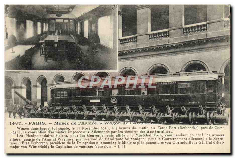 CPA Paris Musee De l'Armee Wagon de l'armistice Militaria 