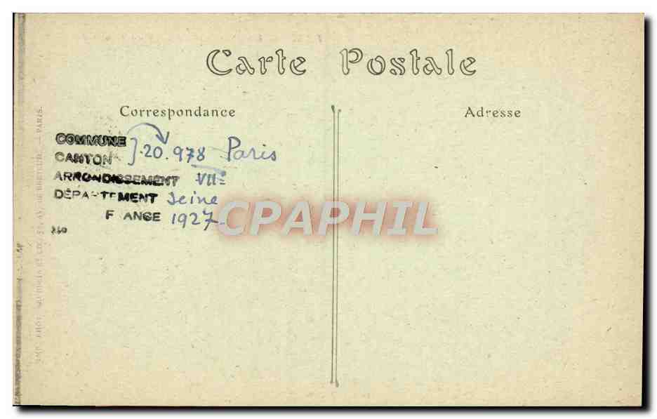 CPA Paris L'Eglise Saint Pierre Du Gros Caillou — Rückseite