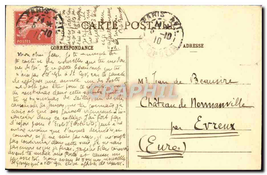 CPA Paris La Gare D'Oreans Quai d'Orsay — Rückseite
