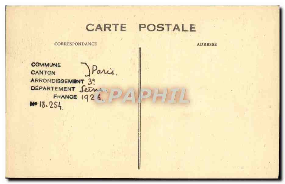 CPA Eglise De St Denys Du St Sacrement Paris  — Verso