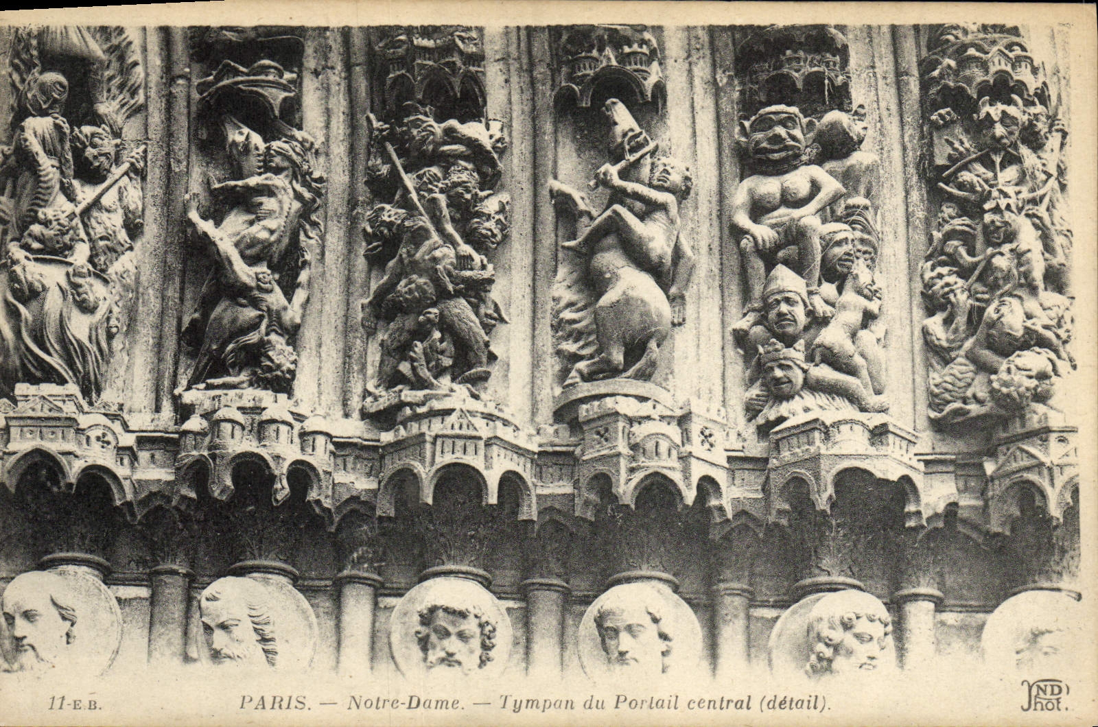 CPA Paris Notre Dame Tympan du Portail central