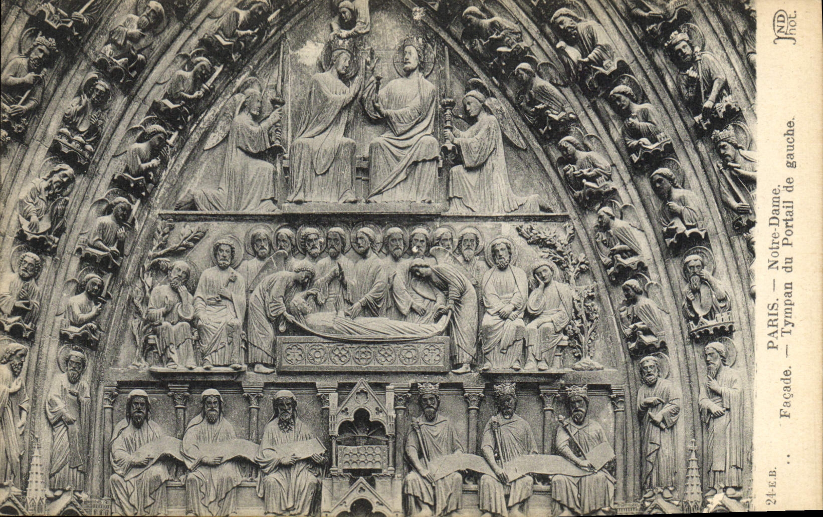 CPA Paris Notre Dame Facade Portail de gauche 