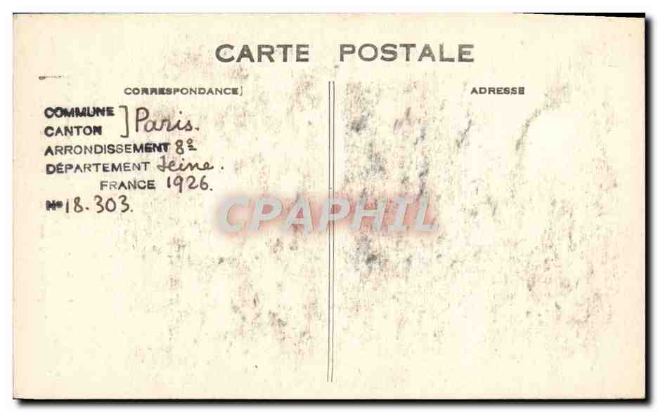 CPA Paris Chapelle Expiatoire Haussmann Apotheose de Louis XVI — Rückseite