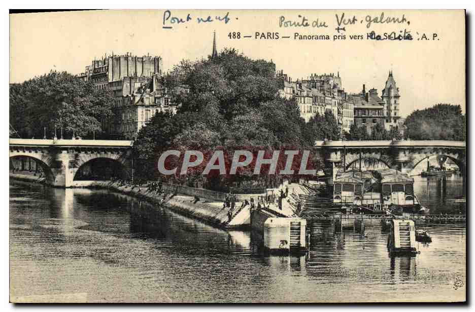 CPA Paris Panorama Pris Vers l'Ile Saint Louis 