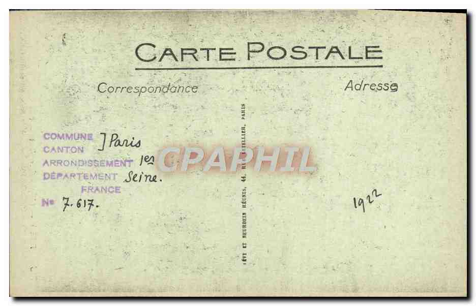 CPA Paris L'Eglise Saint Roch — Rückseite