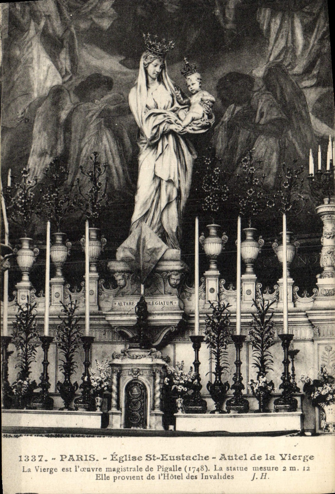 CPA Paris Eglise St Eustache Autel de la Vierge Pigalle