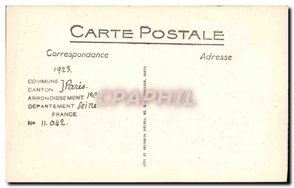 CPA Paris Conciergerie Cachot ou fut enferme Marie Antoinette  — Rückseite