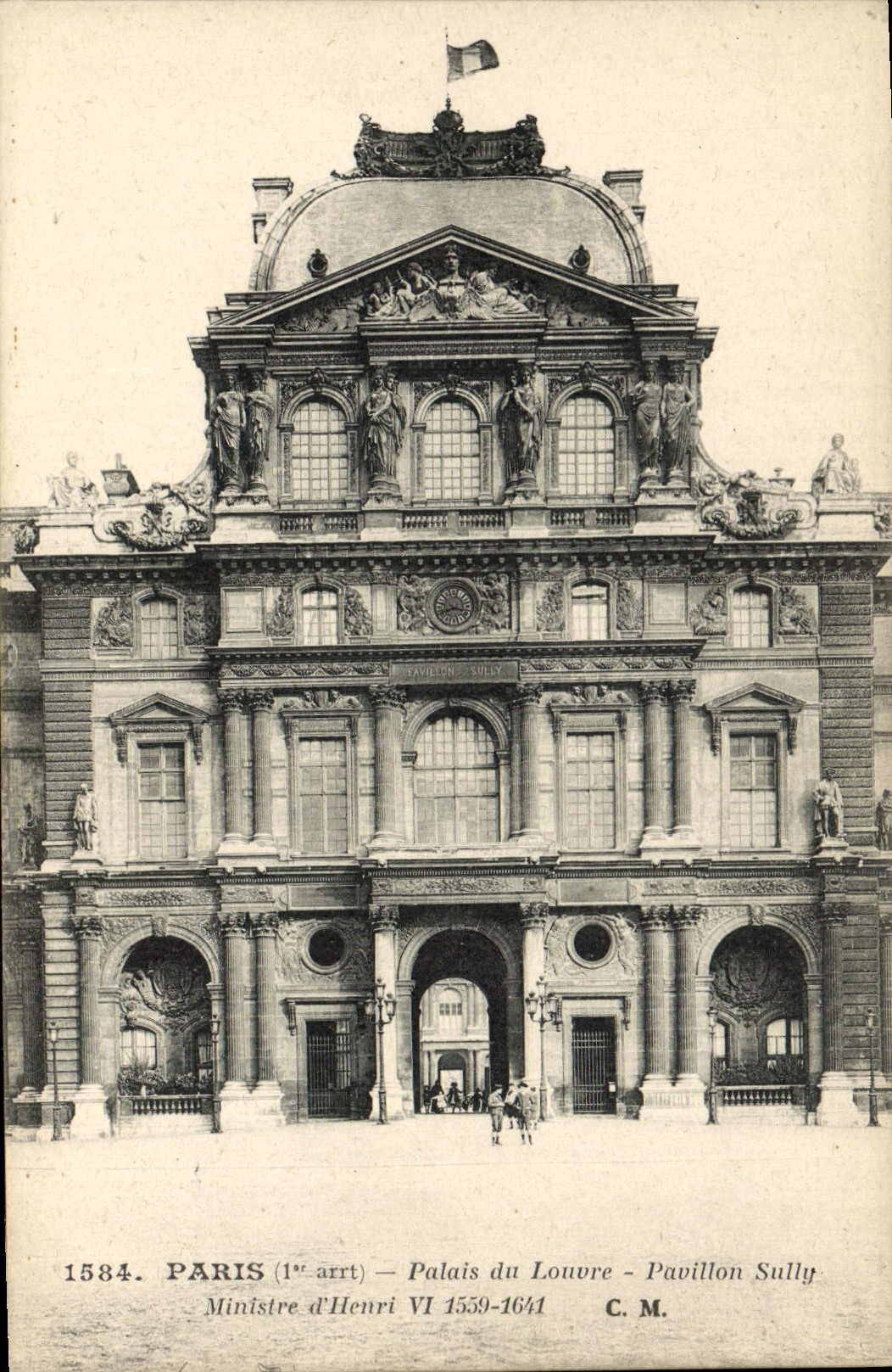 CPA Paris Palais du Louvre Pavillon Sully Ministre d'Henri IV