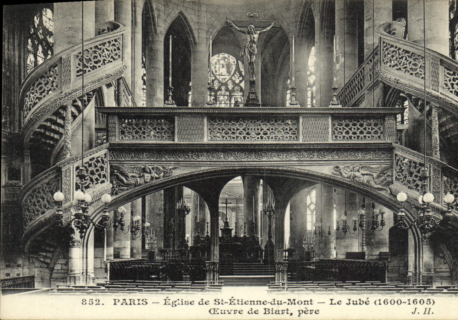 CPA Paris Eglise St Etienne du Mont Le jube Oeuvre de Biart pere