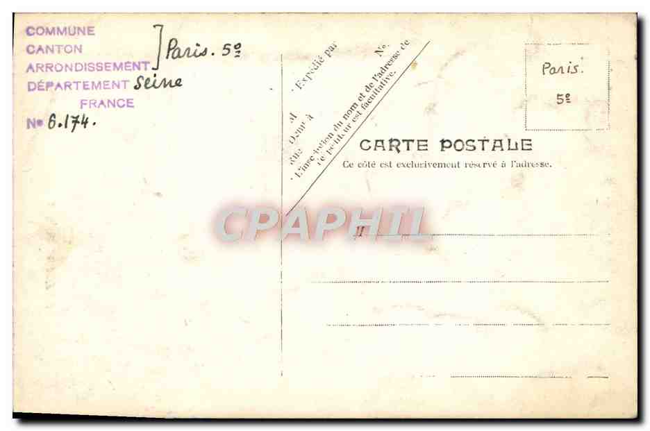 CPA Paris L'eglise St Medard — Rückseite