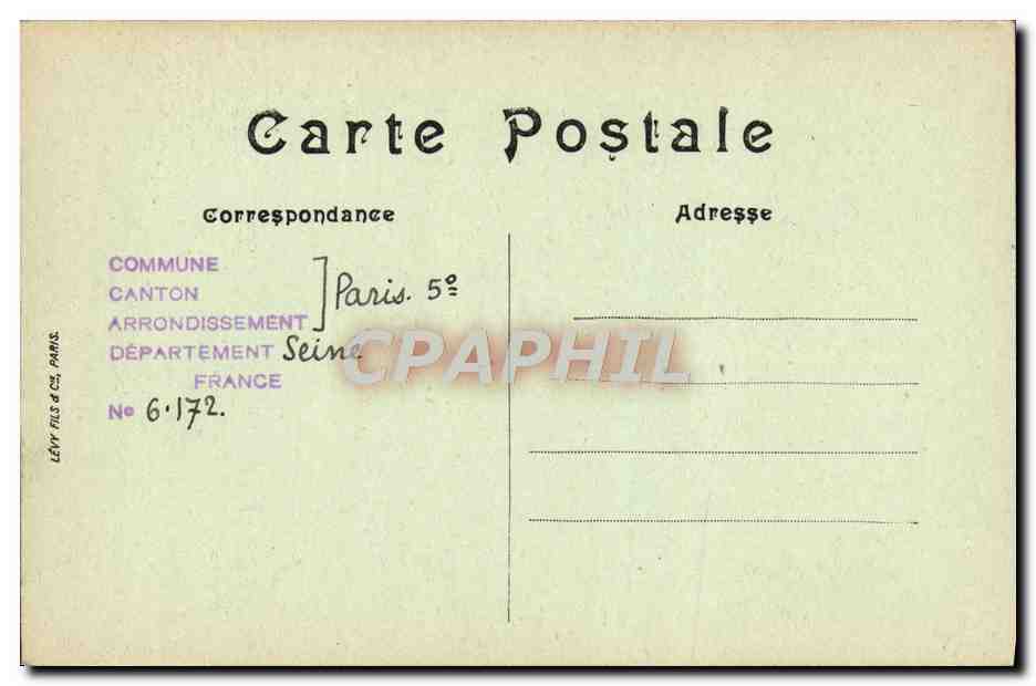 CPA Paris La Mairie du 5eme  — Rückseite