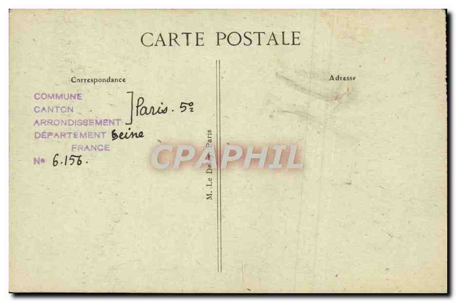 CPA Paris Saint Severin Le Cloitre — Rückseite