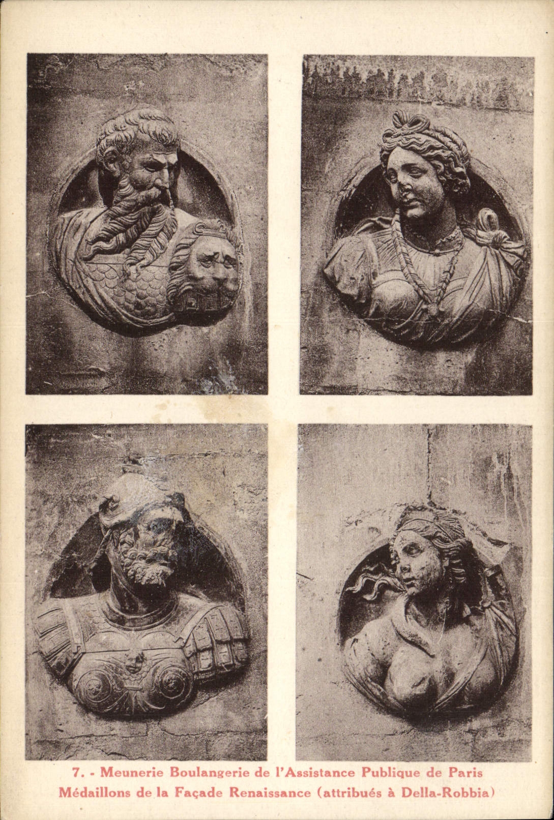 CPA Paris Meunerie boulangerie de l'assistance publique Medaillons de la facade Renaissance