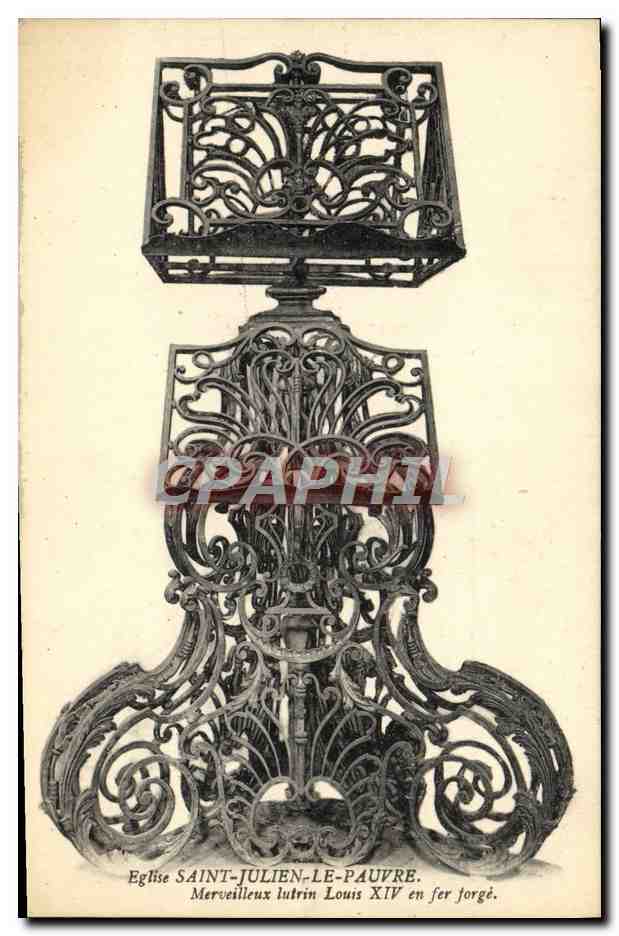 CPA Paris Saint Julien Le Pavre Eglise Lutrin Louis XIV en fer forge