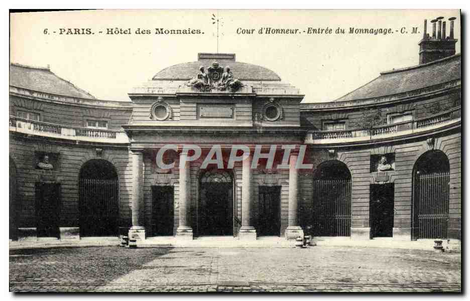 CPA Paris Hotel des Monnaies Cour d'Honneur Entree du monnayeg 