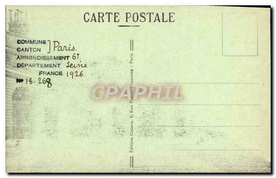 CPA Paris Hotel des Monnaies Cour d'Honneur Entree du monnayeg  — Verso