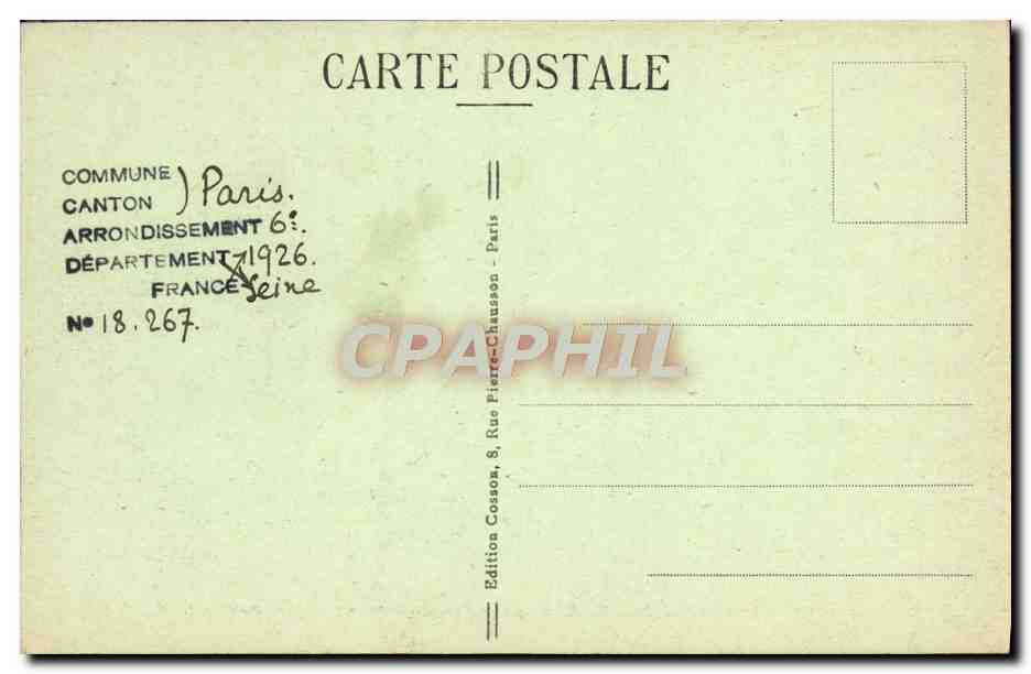 CPA Paris Hotel de monnaies Cour d'honneur  — Rückseite