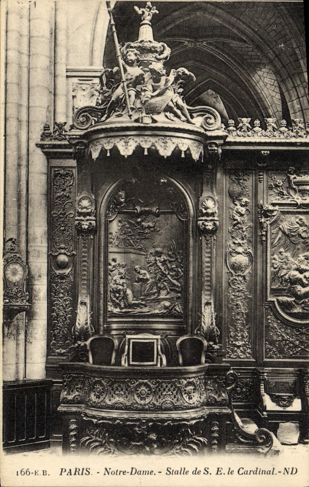 CPA Paris Notre Dame Stalle de SE le cardinal