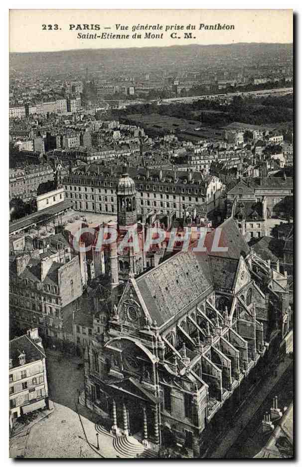 CPA Paris Vue Generale Prise du Pantheon St Etienne du Mont 