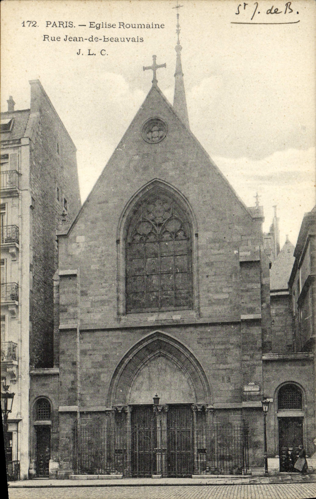 CPA Paris Eglise Roumaine Rue Jean de Beauvais Roumanie 