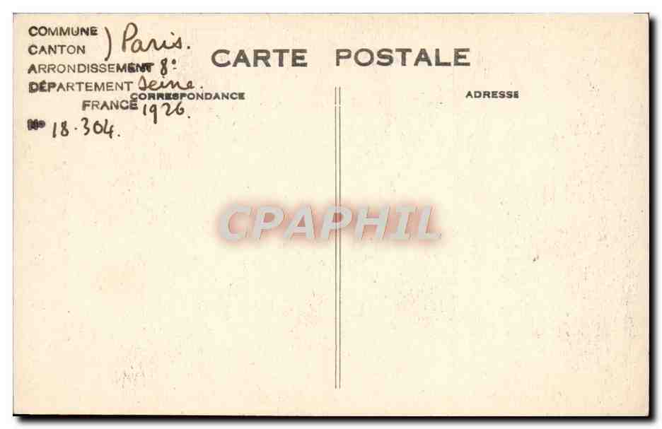 CPA Paris Chapelle expiatoire Boulevard Haussmann Marie Antoinette — Verso