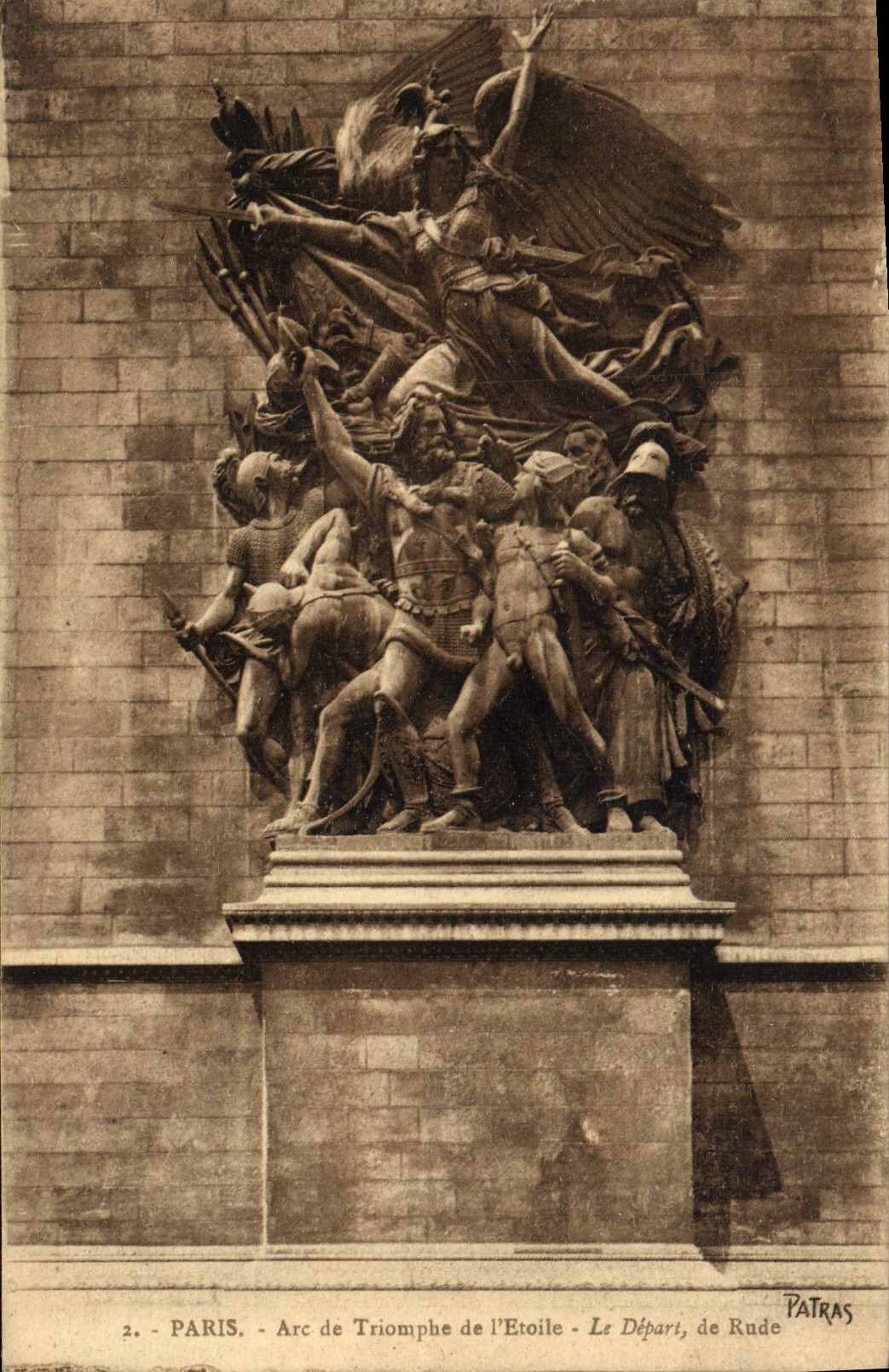 CPA Paris Aec de Triomphe de L'Etoile Le depart de Rude