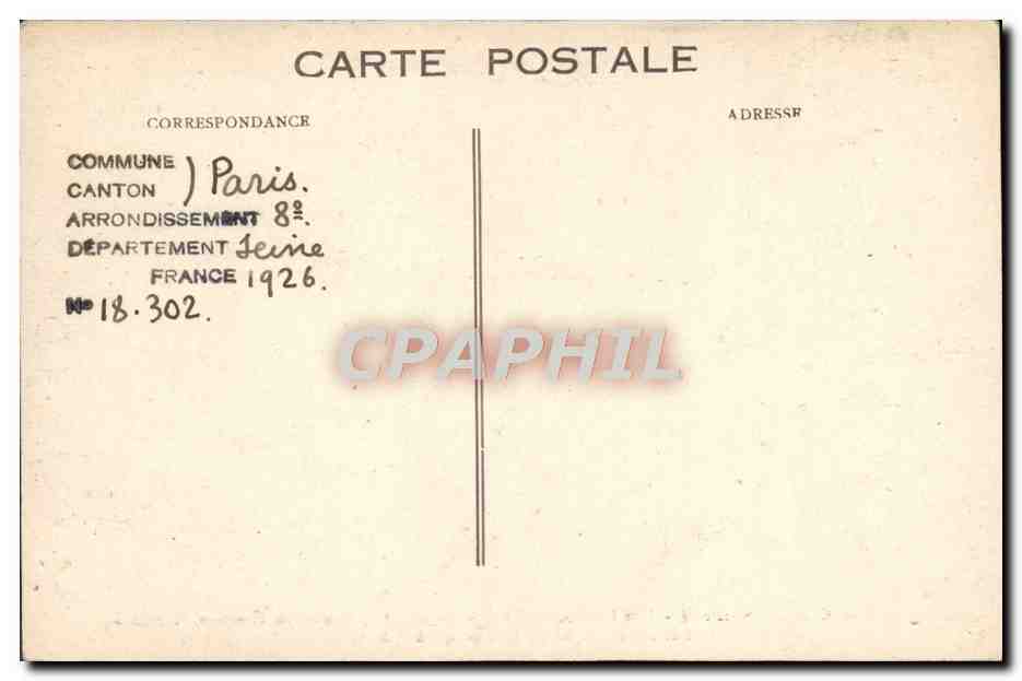 CPA Paris Chapelle expiatoire Interieur de la chapelle louis XVI Boulevard Haussmann — Rückseite